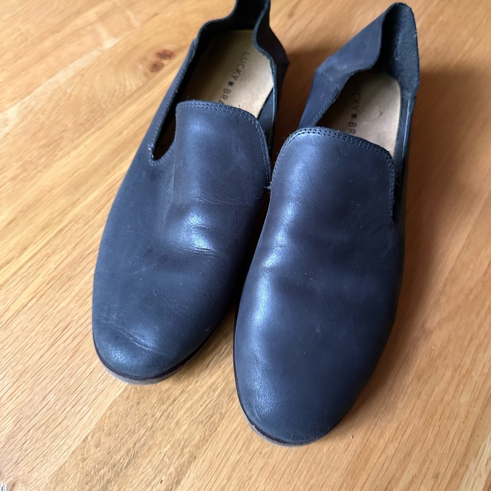 Lucky Brand Black Leather loafers/ flats